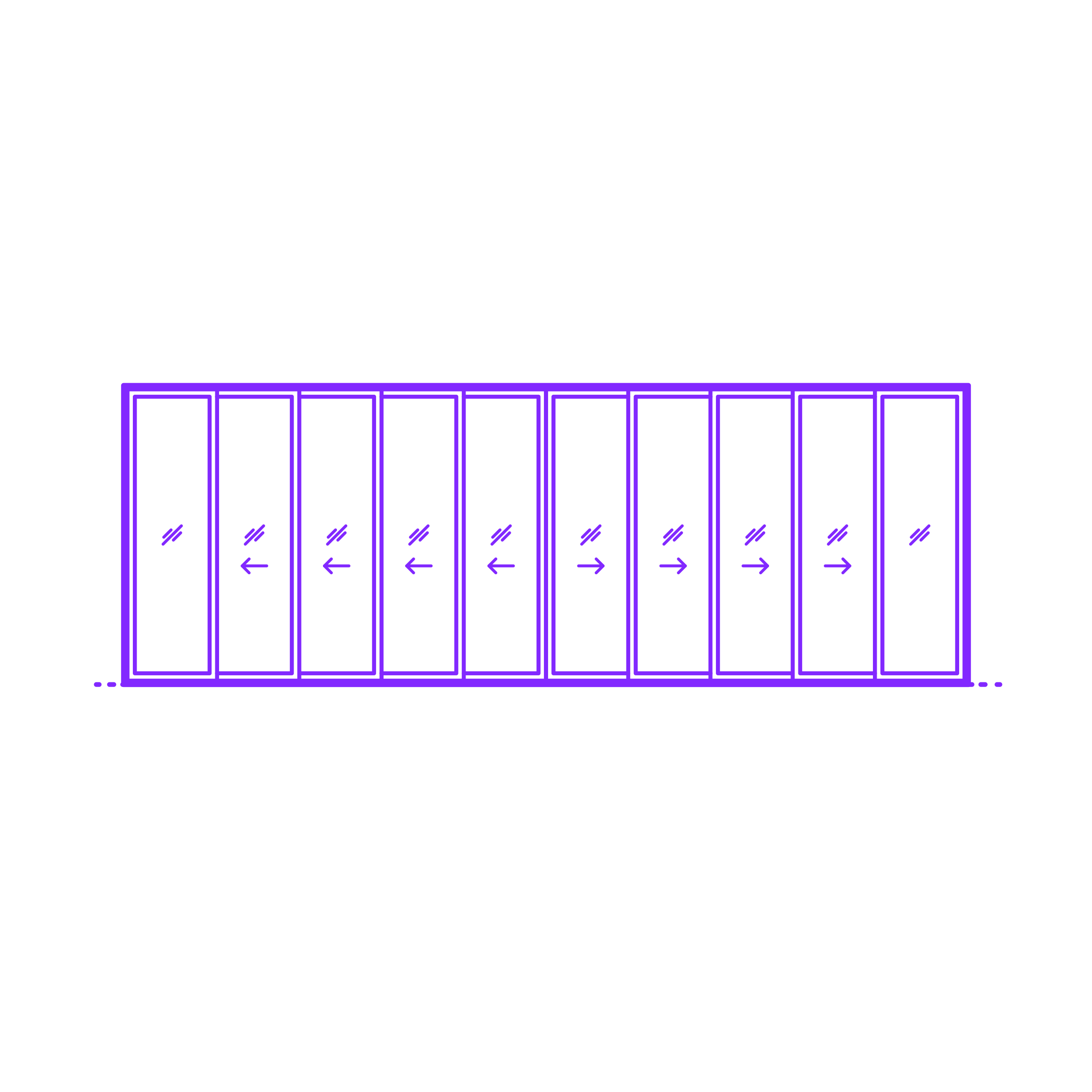 Buildings Sliding Doors Multi Slide Door Stacking 10 Panels Bi Part Outline Icon Svg Set Free Vectors